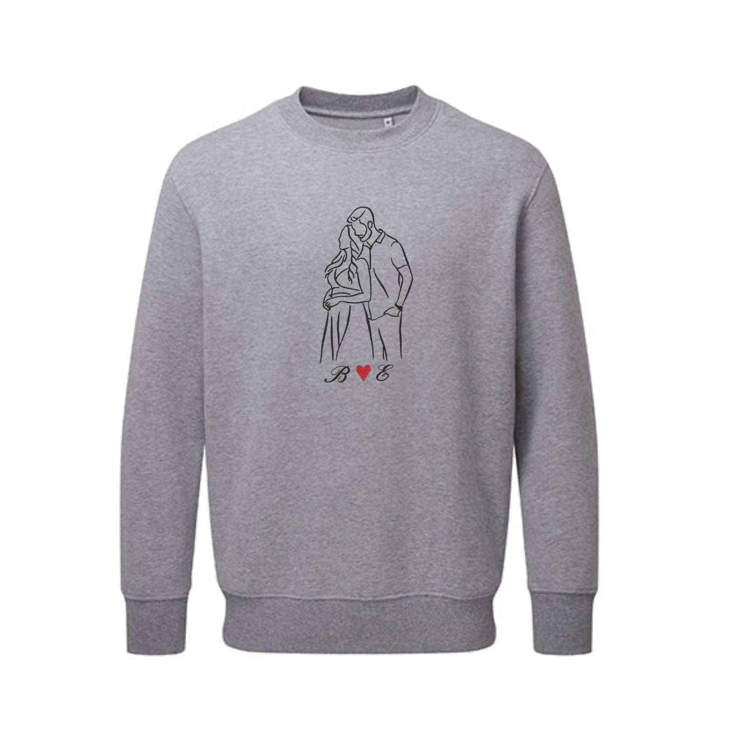 Personalised Hand-drawn Outline Embroidered Sweatshirt