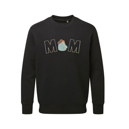 Personalised Sweatshirt "MOM" Photo Outline Embroidered Sweatshirt